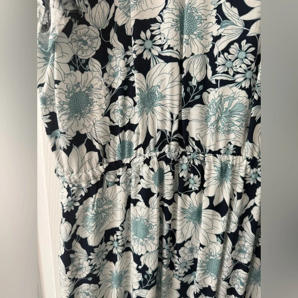 Time and Tru Blue Floral Dress 💙 Size 22/XXXL 🩵 NEW WITH TAGS - Picture 12 of 13